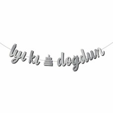 Gümüş İyi Ki Doğdun Kaligrafi Banner