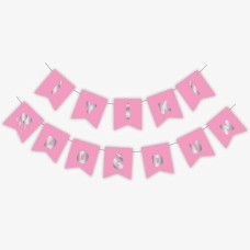 Pembe Gümüş İyi Kİ Doğdun Banner