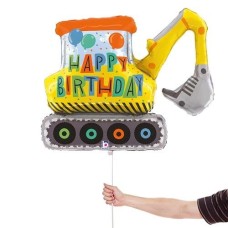 Ekskavatör Happy Birthday Folyo Balon