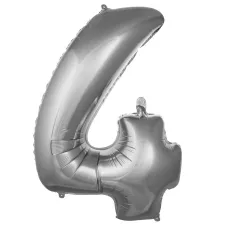 4 Gümüş 100 cm Folyo Balon