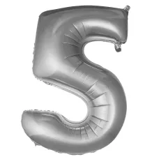 5 Gümüş 100 cm Folyo Balon