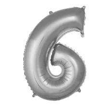 6 Gümüş 100 cm Folyo Balon