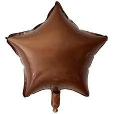 Çikolata Yıldız Folyo Balon 40 cm