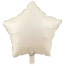 Krem Yıldız Folyo Balon 40 cm